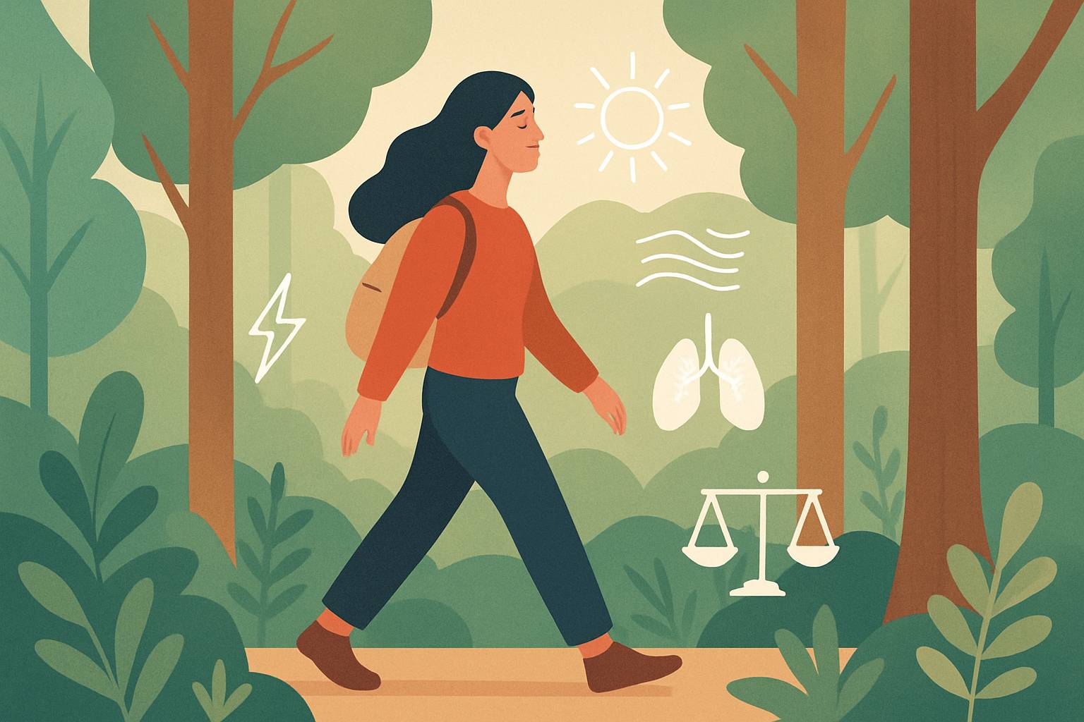 Marcher seule en forêt pour se reconnecter à soi